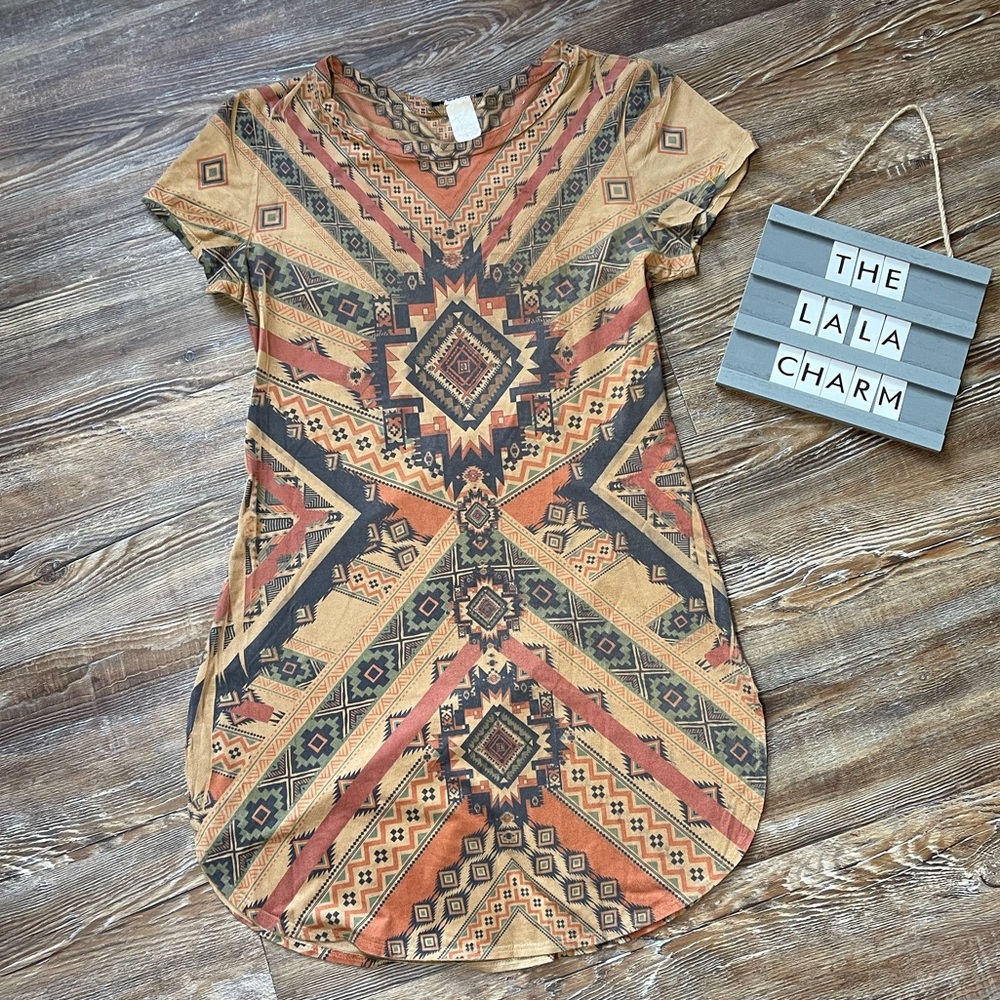 Cleo Aztec Print Top sz L